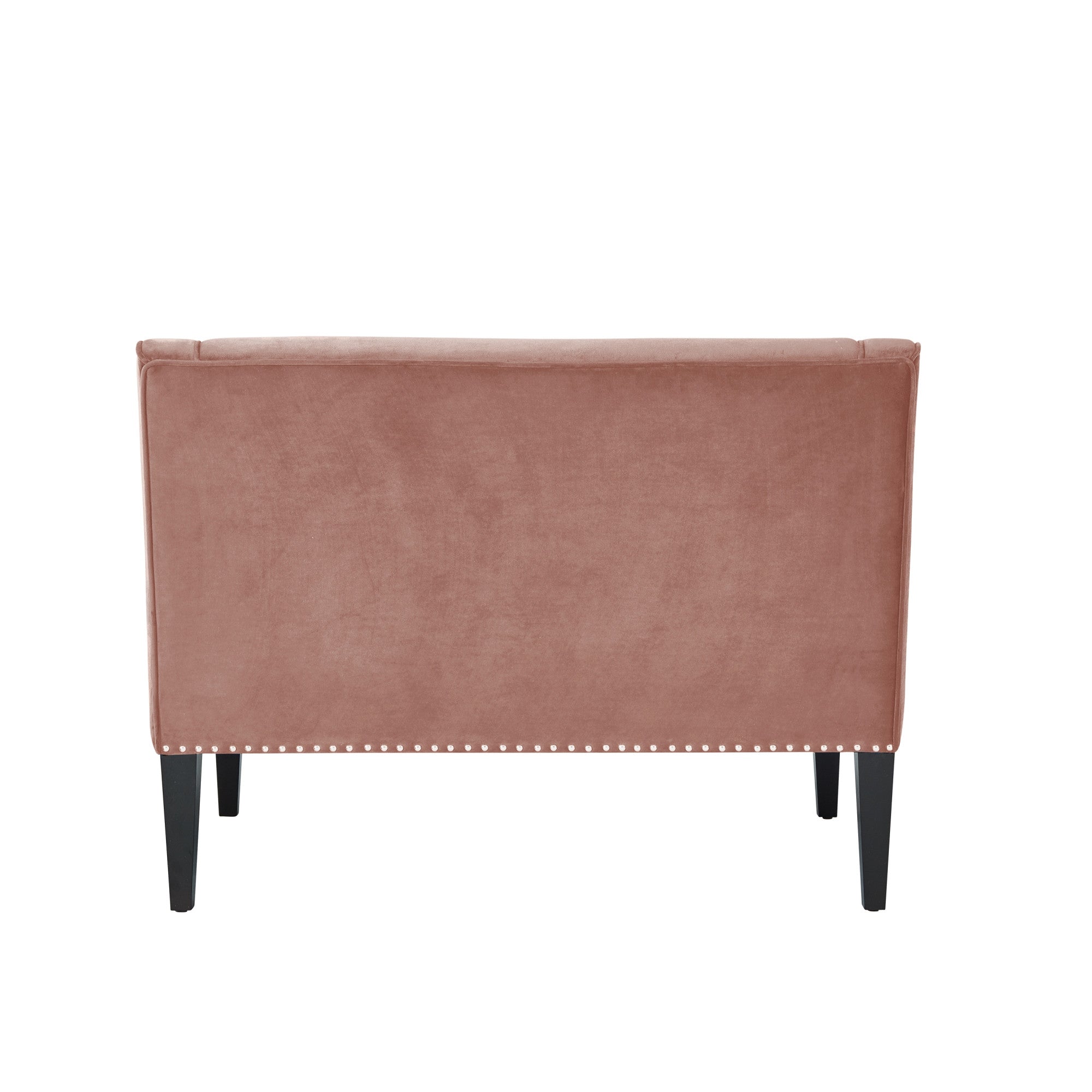 45" Blush And Brown Upholstered Velvet Bench-3