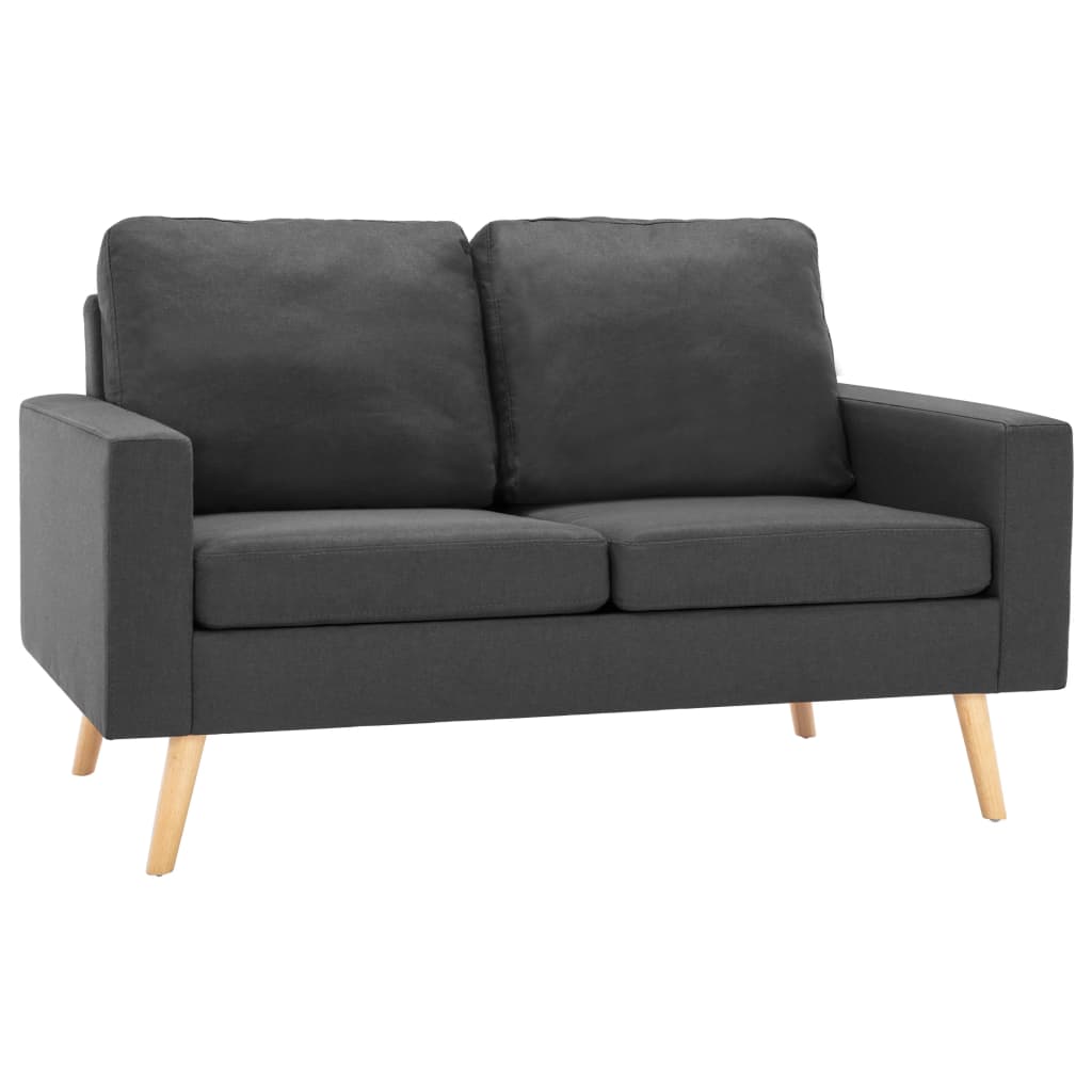 NNEVL 2-Seater Sofa Dark Grey Fabric-1