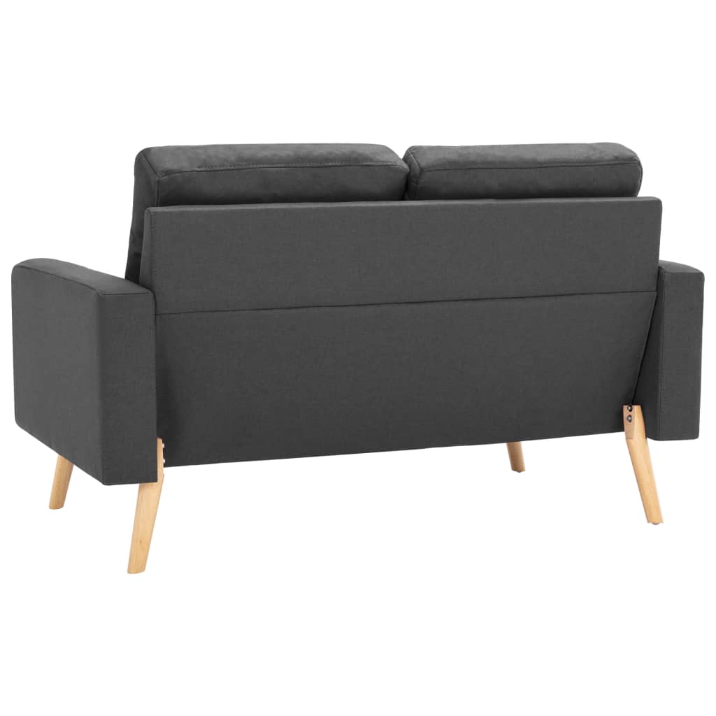 NNEVL 2-Seater Sofa Dark Grey Fabric-4