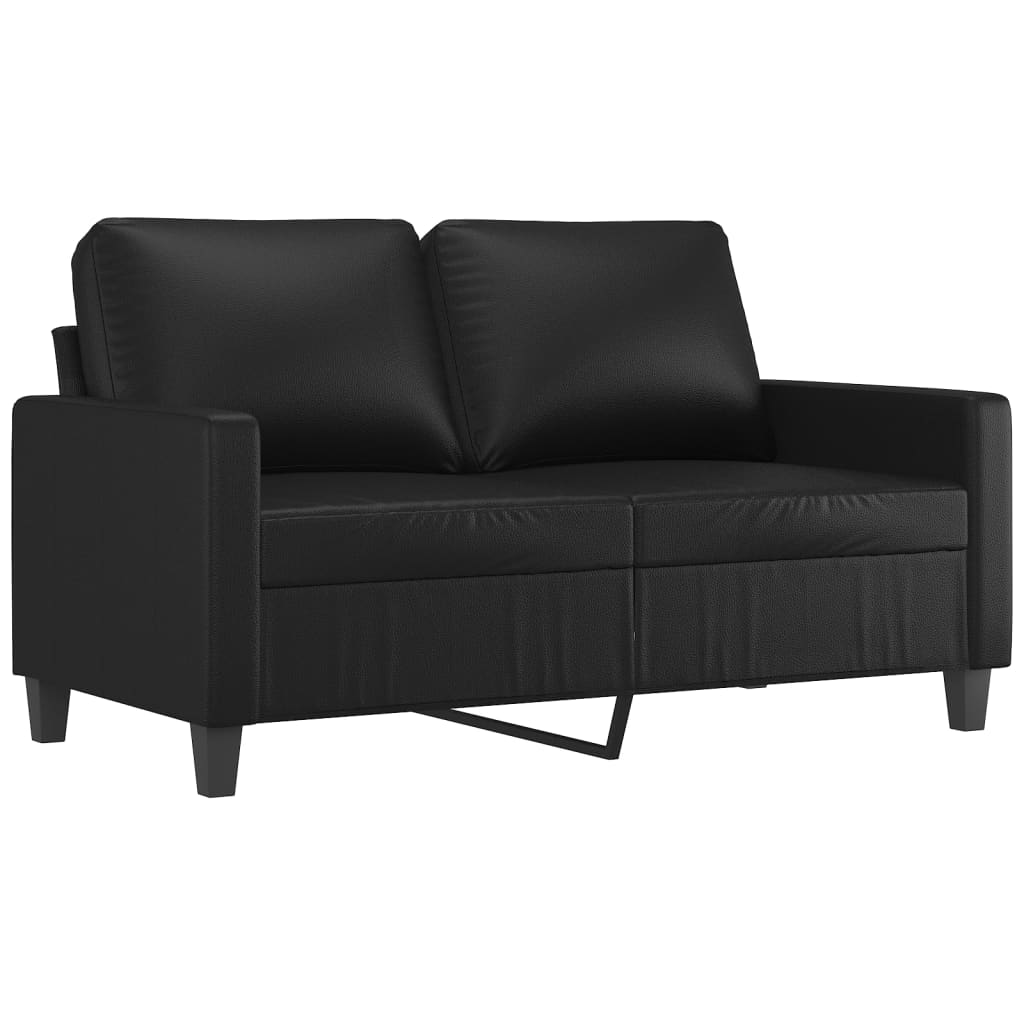 NNEVL 2-Seater Sofa Black 120 cm Faux Leather-1