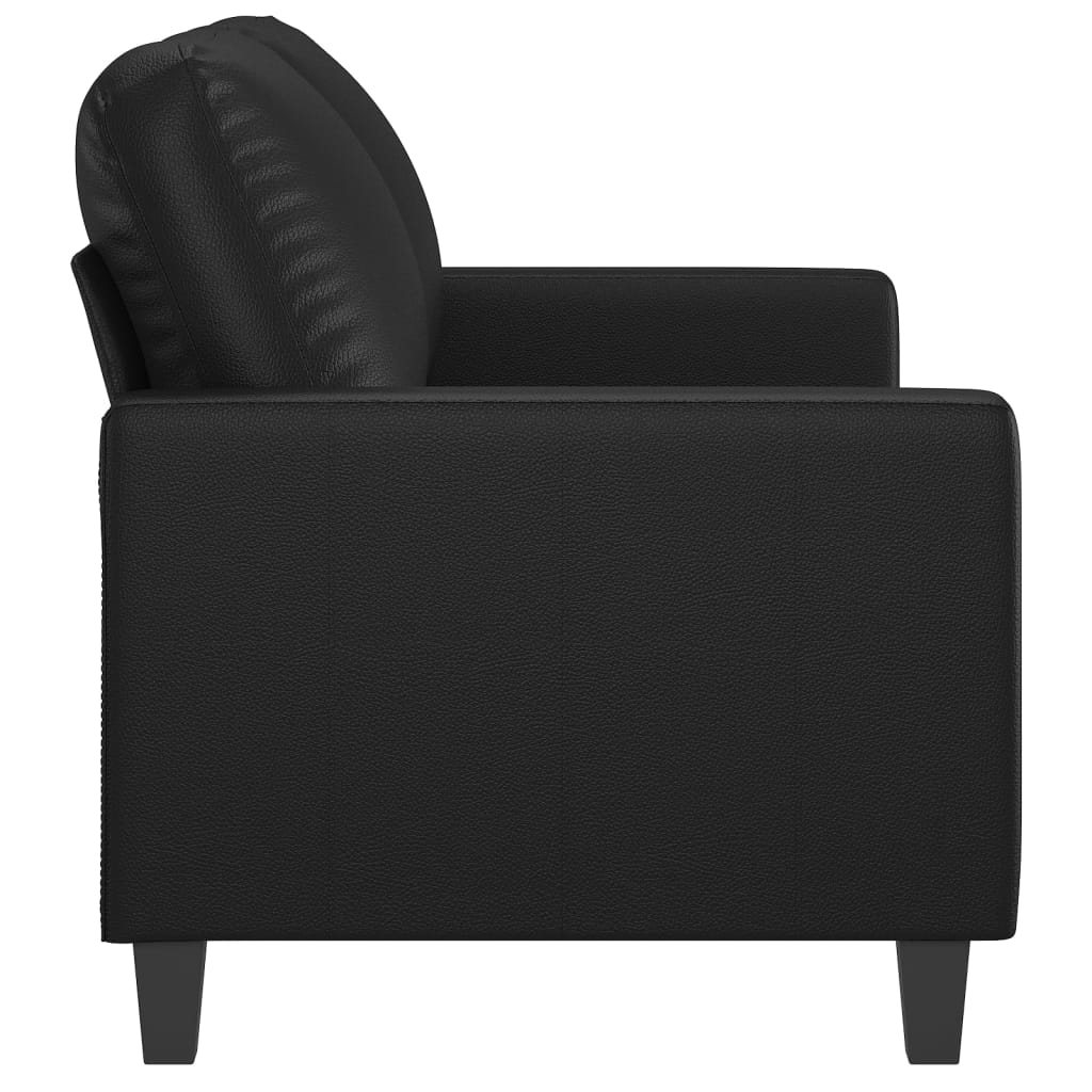 NNEVL 2-Seater Sofa Black 120 cm Faux Leather-3