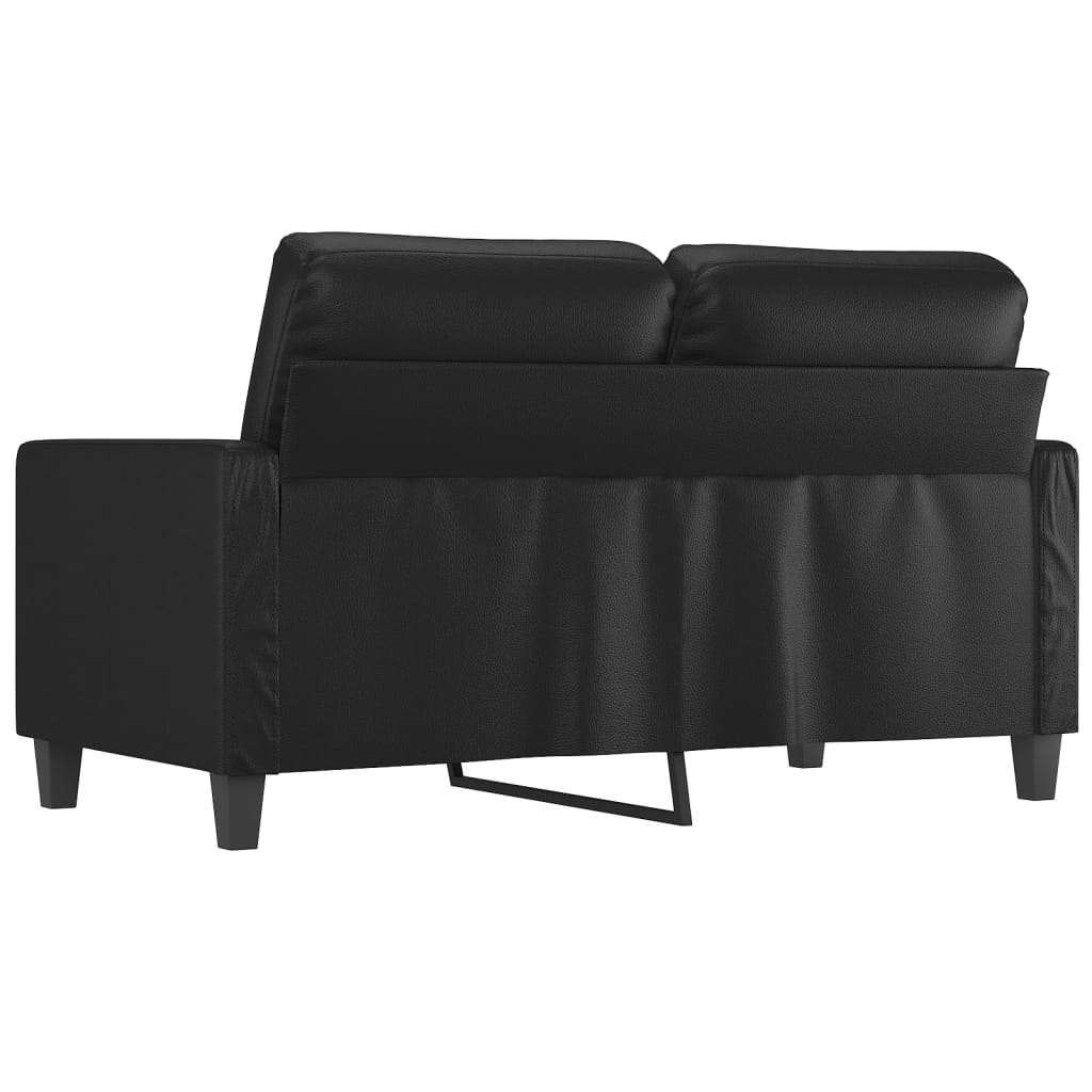 NNEVL 2-Seater Sofa Black 120 cm Faux Leather-4