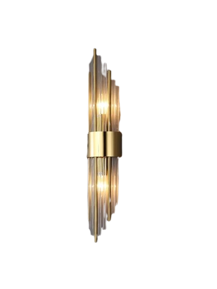 NNEOBA Modern Gold Glass Wall Lamp: Artistic Illumination for Living Spaces-2