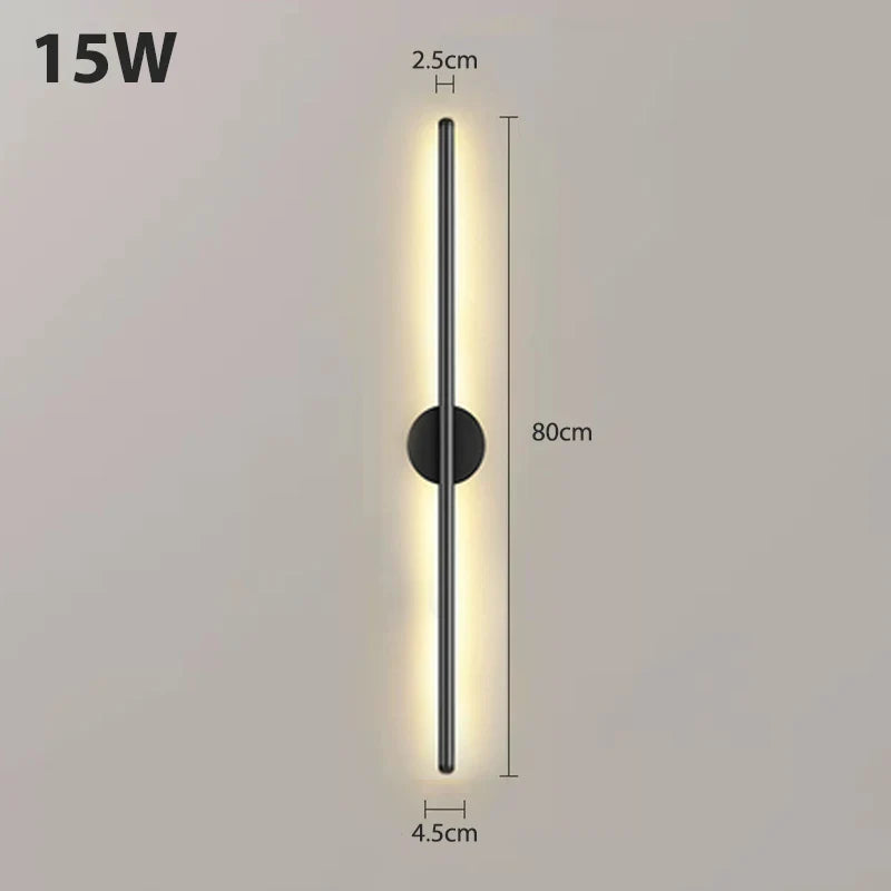 Modern Black LED Wall Lamp: Stylish Home Lighting-3